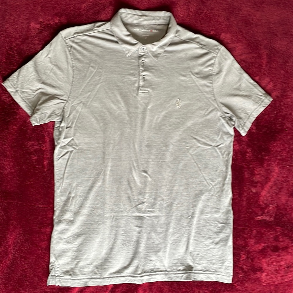 John Varvatos Men's Light Gray Polo Shirt